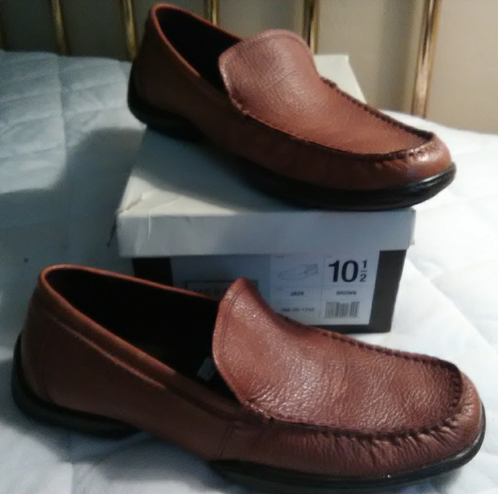 Merona Brown Leather Men's Casual Slip-Ons
